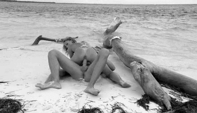 Moja ženica i ja sa kuratim momkom na plaži