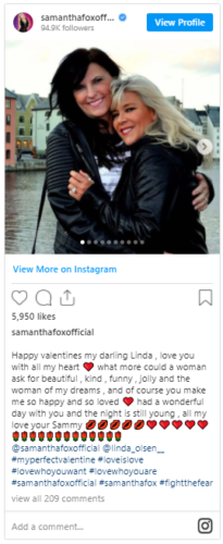 Samanta Foks se udala za svoju partnerku