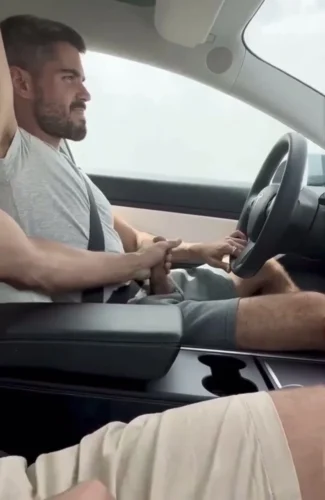 gay drkanje u kolima, na prednjem sedištu
